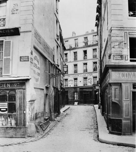 Rue Maitre Albert (from place Maubert) Paris, 1858-78 (b/w photo)  a Charles Marville