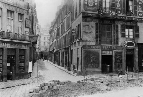 Rue Maitre Albert (from Quai de la Tournelle) Paris, 1858-78 (b/w photo)  a Charles Marville