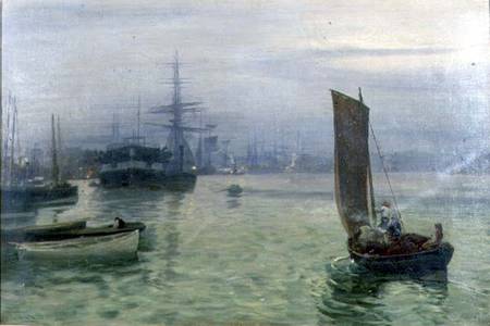 The Last Boat in a Charles Napier Hemy