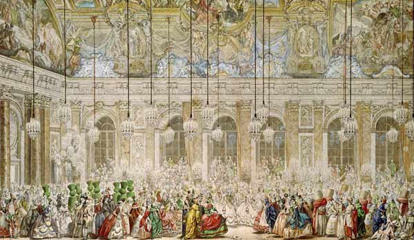 The Masked Ball at the Galerie des Glaces a Charles Nicolas II Cochin