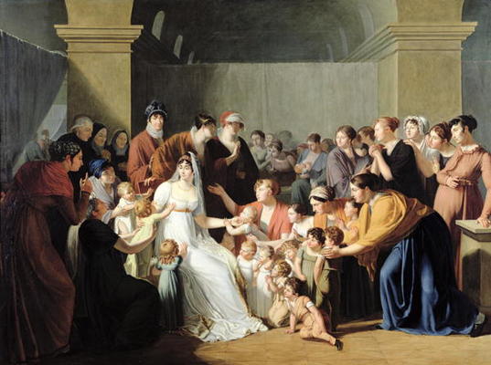 Empress Josephine (1763-1814) Among the Children, 1806 (oil on canvas) a Charles Nicolas Raphael Lafond