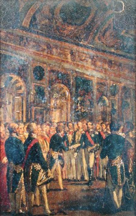 The Senate Presenting Louis Napoleon Bonaparte (1808-73) with the Result of the Plebiscite Proclaimi a Charles-Philippe Lariviere