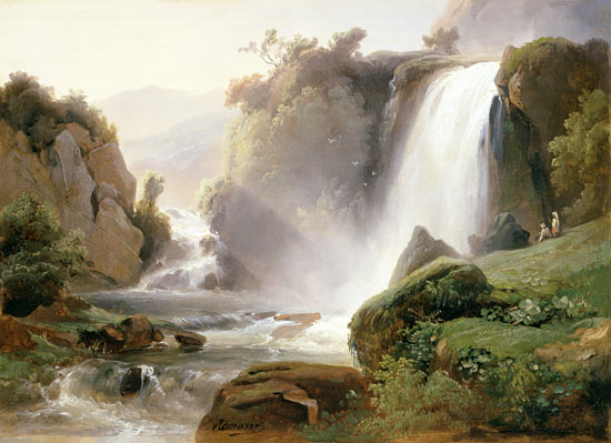 Le cascate di Tivoli a Charles Rémond