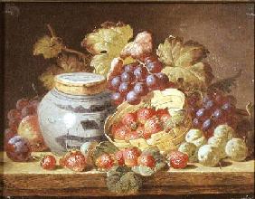 Still Life with Fruit and a Ginger Jar