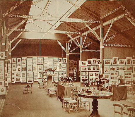 Exhibition of the Photographic Society at the South Kensington Museum, 1858 (b/w photo) a Charles Thurston Thompson