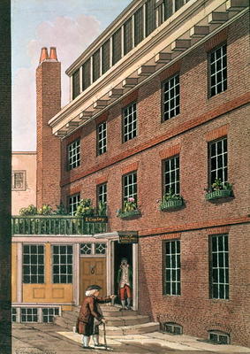 Dr Johnson and his servant, Francis at Bolt Court, Fleet Street, 1801 (w/c) a Charles Tomkins