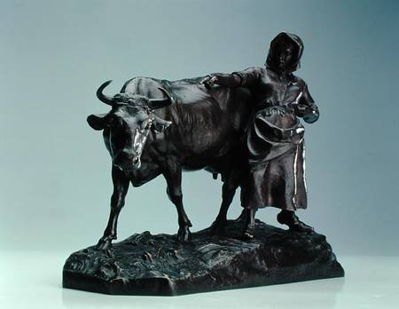 Woman with a Cow a Charles Valton