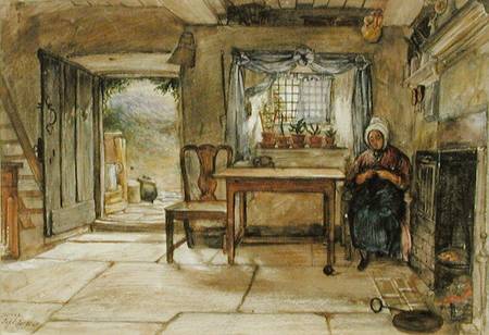 Cottage Interior a Charles West Cope