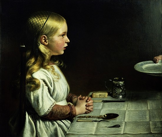 Florence Cope Saying Grace at Dinnertime a Charles West Cope