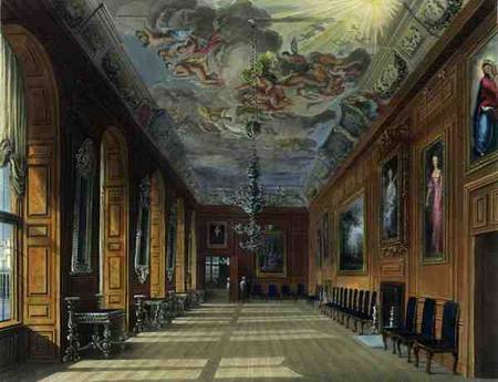 The Ball Room, Windsor Castle, from 'Royal Residences', engraved by Thomas Sutherland (b.1785), pub. a Charles Wild