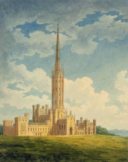 North-west view of Fonthill Abbey a Charles Wild