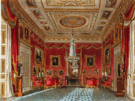 The Rose Satin Drawing Room, Carlton House, from 'The History of the Royal Residences', engraved by a Charles Wild