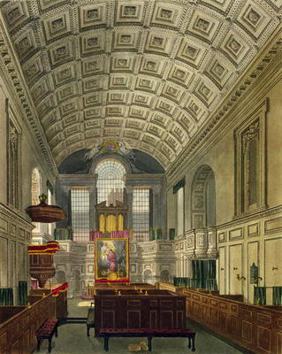 The German Chapel, St. James's Palace, from 'The History of the Royal Residences', engraved by Danie a Charles Wild
