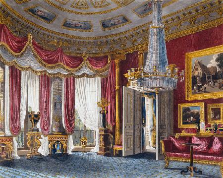 Rose Satin Drawing Room (second view) Carlton House, engraved by R. Reeve (fl.1811-37) from 'The His