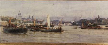 Shipping on the Thames a Charles William Wyllie