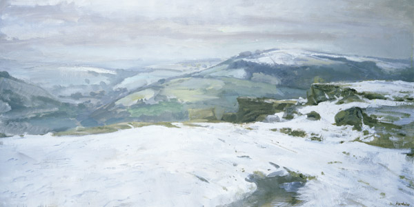 Moorland - Winter, c.2002 (oil on canvas)  a Charles E.  Hardaker