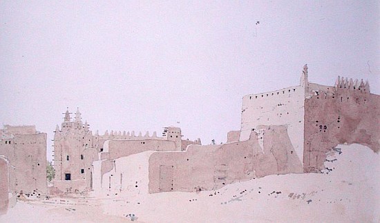 Djenne (Mali) Grande Mosquee, Monday, 2000 (w/c on paper)  a Charlie Millar