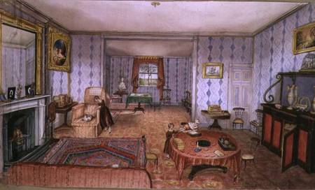 Drawing Room, Clay Hill, f12 from An Album of Interiors a Charlotte Bosanquet