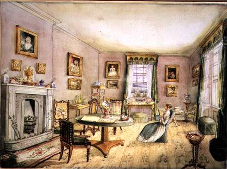 The Drawing Room, East Wood, Hay, f54 from an Album of Interiors a Charlotte Bosanquet