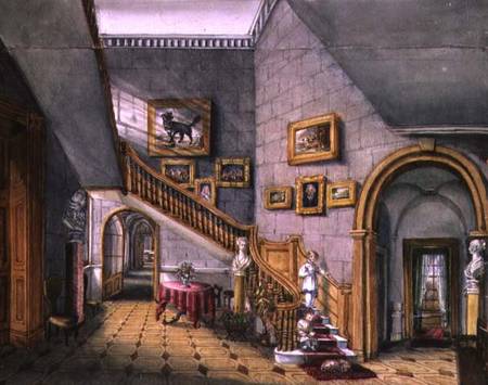 The Staircase, Strood Park, f26 from An Album of Interiors a Charlotte Bosanquet