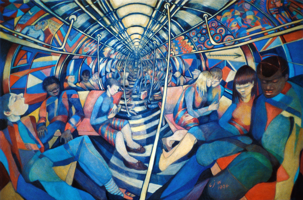 Subway NYC, 1994 (oil on canvas)  a Charlotte  Johnson Wahl