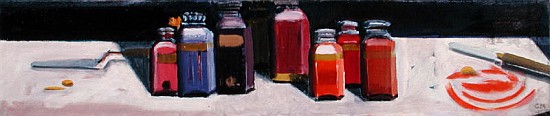 Jars of Pigment, 2003 (oil on canvas)  a Charlotte  Moore