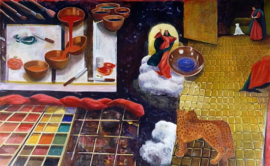 The Making of Vermilion, 2003 (oil on canvas)  a Charlotte  Moore