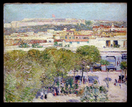 Place Centrale and Fort Cabanas, Havana a Childe Hassam