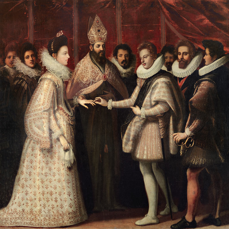 The Marriage of Catherine de Medici (1519-98) and Henri II (1519-59) a Chimenti Jacopo Empoli