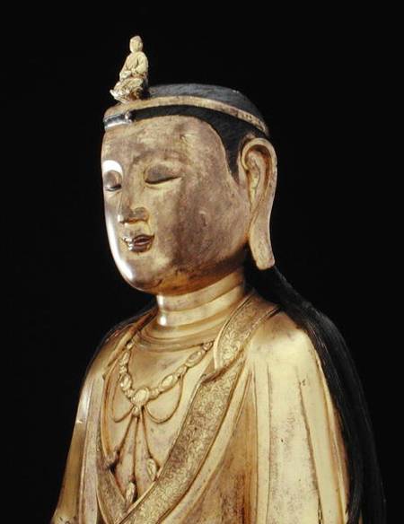 Avalokitesvara Guanyin  (detail) a Scuola Cinese