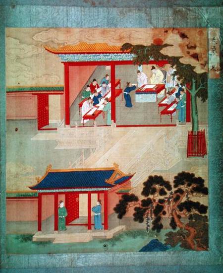 Civil Service Exam Under Emperor Jen Tsung (fl.1022) from a history of Chinese emperors a Scuola Cinese