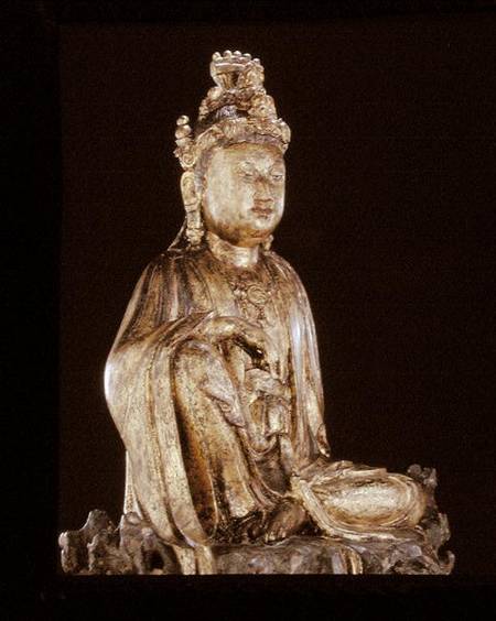 Figure of a bodhisattva, Yuan or Ming dynasty a Scuola Cinese