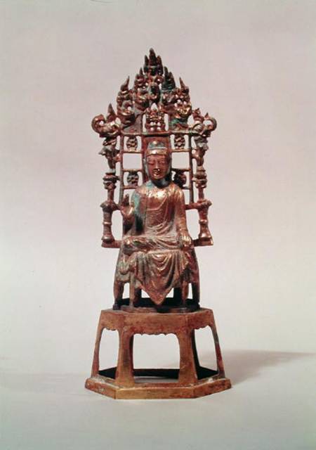 Statuette of Buddha in meditation, Tang Dynasty a Scuola Cinese