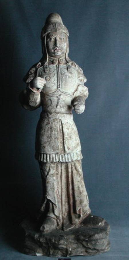 Statuette of a warrior, Tang Dynasty a Scuola Cinese