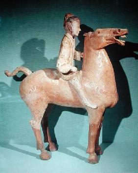 Horseman, from Xianyang, Shaanxi, Western Han Dynasty