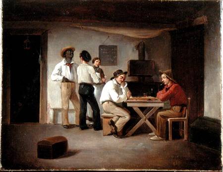 Sailors Playing a Board Game in a Tavern a Christian Andreas Schleisner