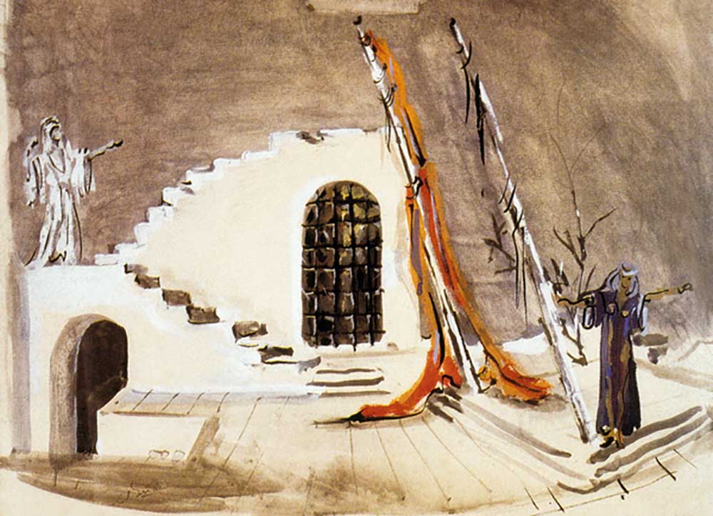 Set design for Sodom and Gomorrah, by Jean Giraudoux, 1943 a Christian Berard