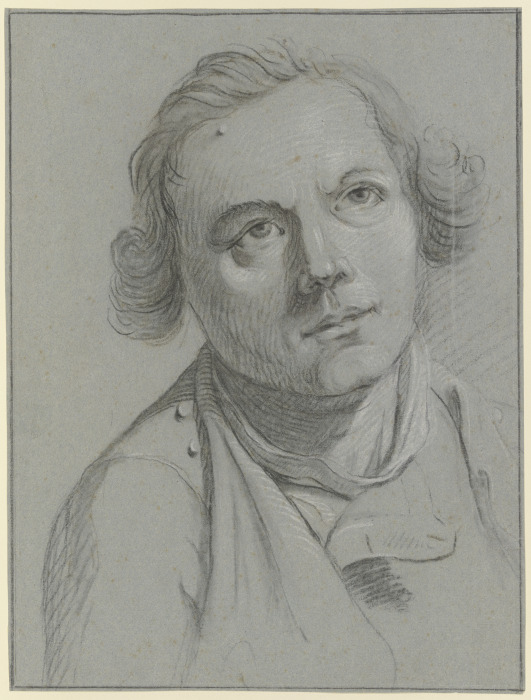 Brustbild eines bartlosen Mannes a Christian Georg Schütz d. Ä.