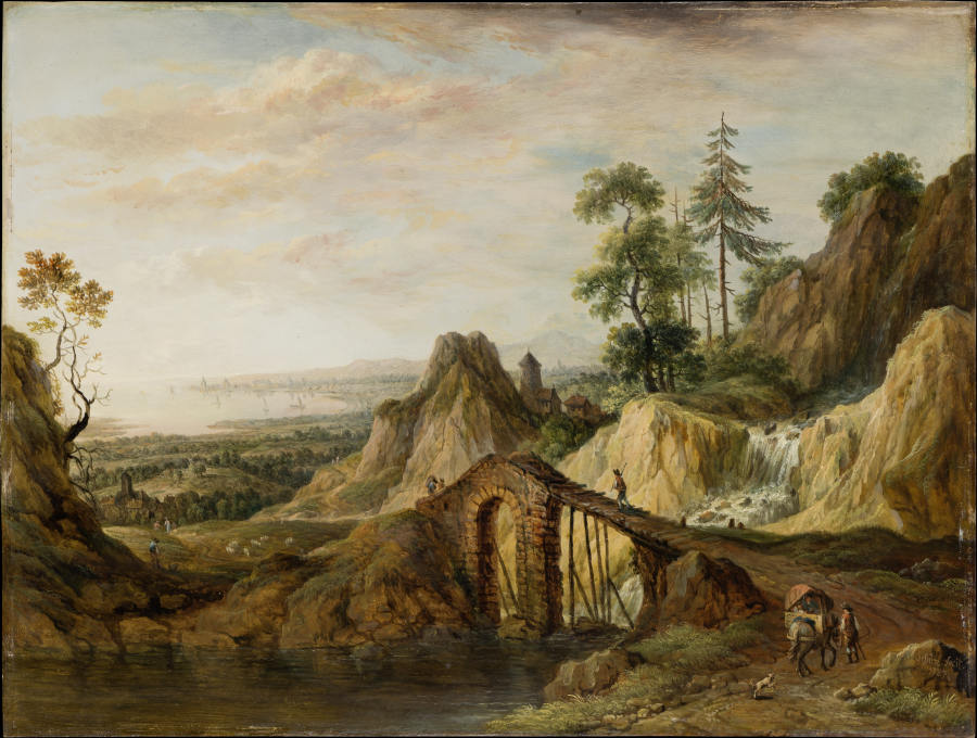 Landscape with a Bridge a Christian Georg Schütz d. Ä.