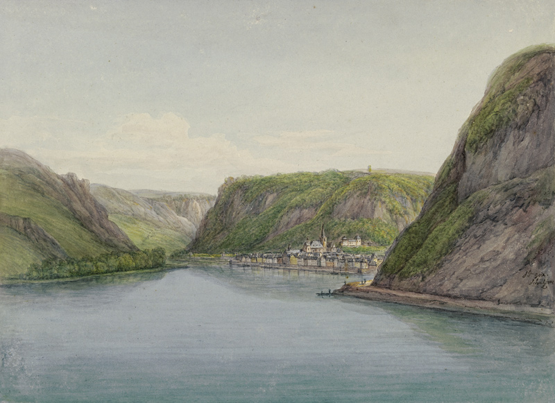 Blick in das Rheintal, rechts Sankt Goar a Christian Georg Schutz