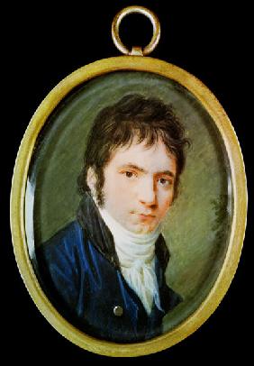 Miniature Portrait of Ludwig Van Beethoven (1770-1827)