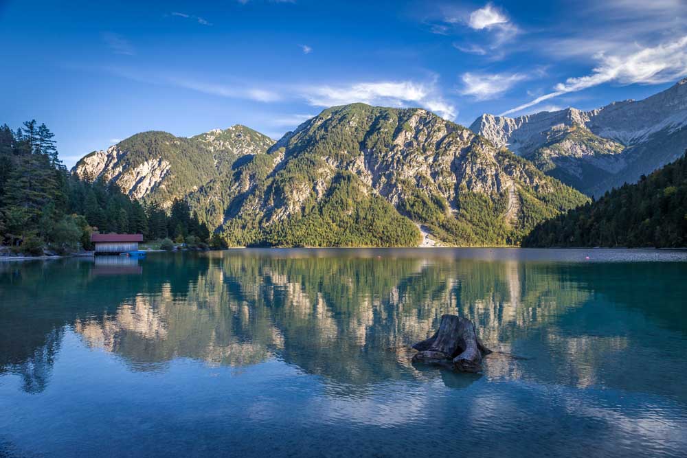 Little Plansee in Tyrol in the evening light a Christian Müringer