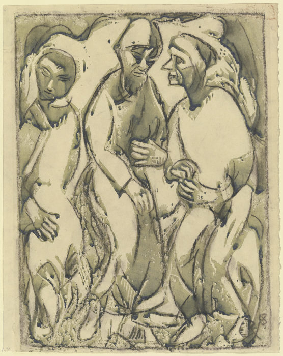 Three standing men a Christian Rohlfs