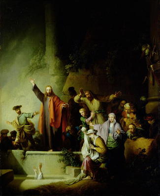 The Raising of Lazarus (oil on canvas) a Christian Wilhelm Ernst Dietrich