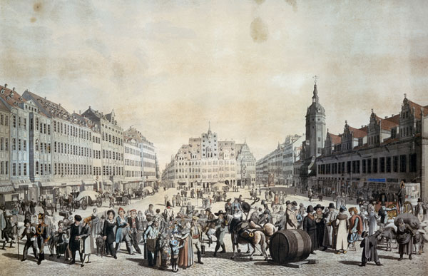 Leipzig , Market a Christian Gottfried Heinrich Geißler