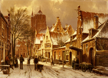 A Winter Street Scene a 