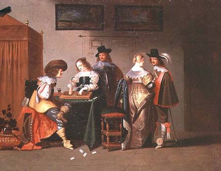 Backgammon Players a Christoffel Jacobsz van der Lamen