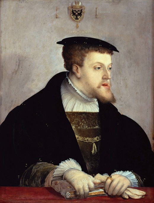 Portrait of the Emperor Charles V (1500-1558) a Christoph Amberger