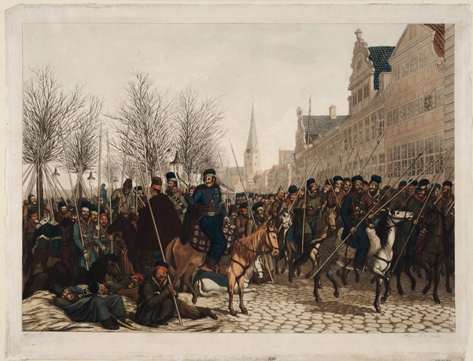 Cossacks in Hamburg, 18 March 1813 a Christoph Suhr