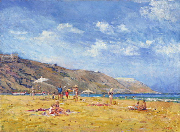 Bathers, Gozo (oil on canvas)  a Christopher  Glanville